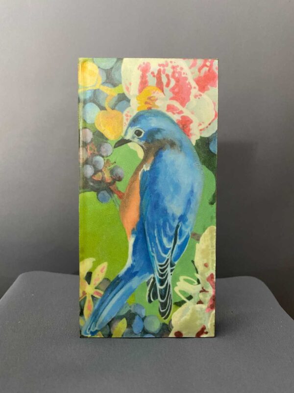 Laurie Flaherty Mixed Media Art Bowing Bluebird